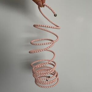 Y/Project Spiral Beaded Bracelet Light Pink